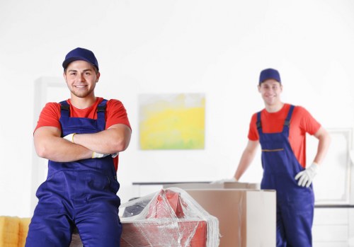 Business staff preparing for an office move in Beckton
