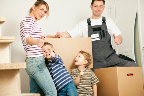 Careful loading of boxes and household items for a Beckton move
